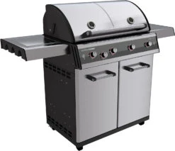 Outdoorchef Dualchef S 425 G Edelstahl Gasgrill Mit Seitenkocher + Blazing Zone Infrarotbrenner + DGS Gusseisen Grillrost 2 Stk. + DGS Gemüse Grillrost 2 Stk. -Rosle Grills Geschaft outdoorchef dualchef s 425 g seitlich 18 700 1