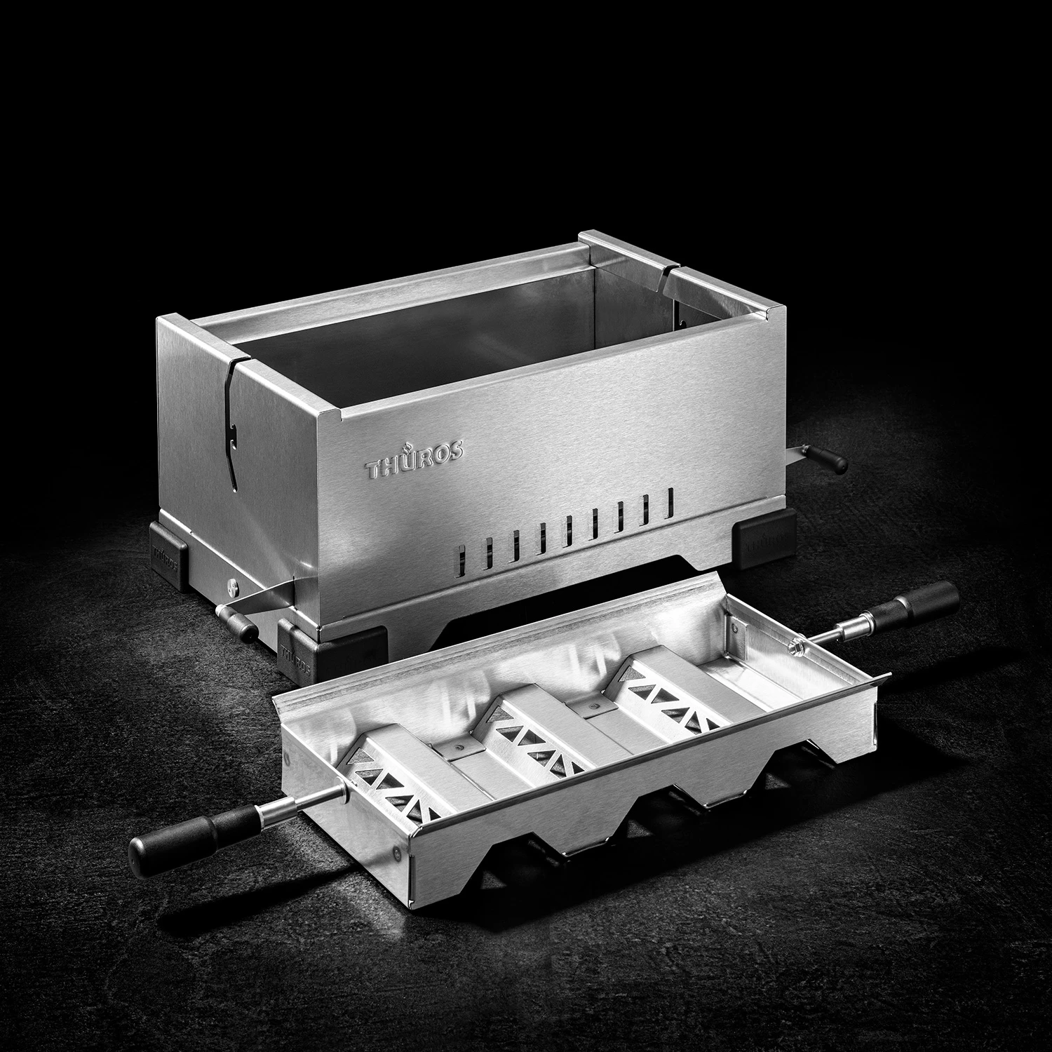 Thüros PRO1 - Modularer Holzkohle Tischgrill Mit Gussrost 2 Thüros PRO1 - Modularer Holzkohle Tischgrill Mit Gussrost – Bild 2