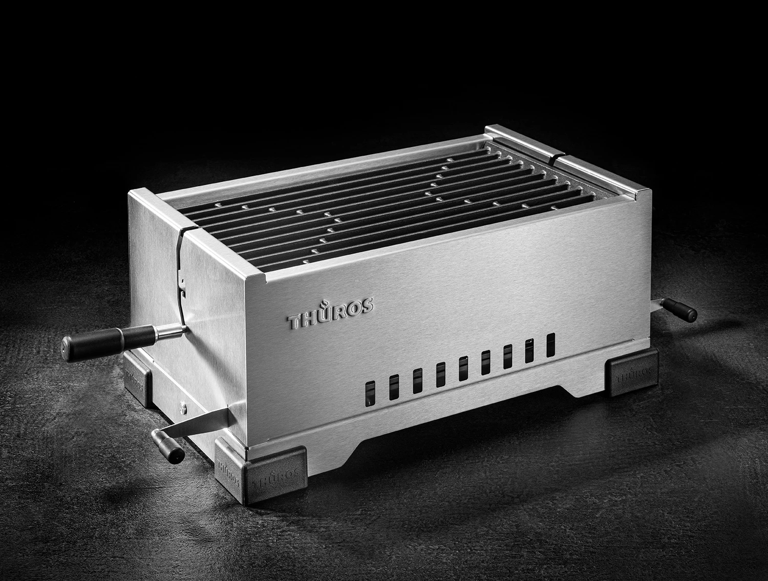 Thüros PRO1 - Modularer Holzkohle Tischgrill Mit Gussrost 1 Thüros PRO1 - Modularer Holzkohle Tischgrill Mit Gussrost